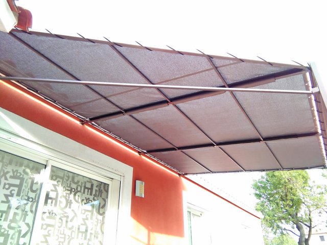 Pergola Toile habillage habitation détail (2)