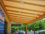 Pergola Toile en PVC précontraint Ferrari 705 ivoire base nautique canoé-kayak Reals (2)
