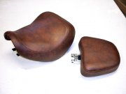 Selle de moto en cuir naturel