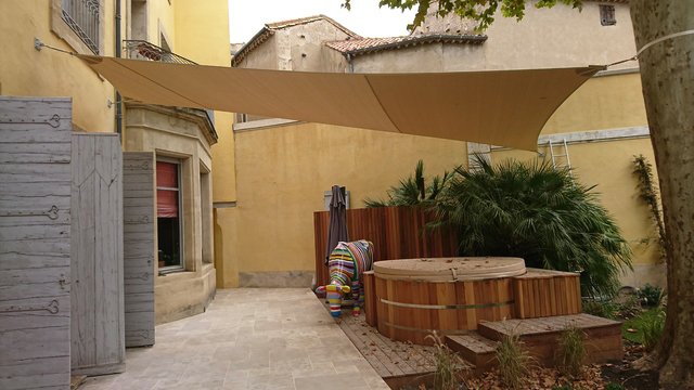 Voile d'ombrage quadrangulaire Stretch tentmesh (1)