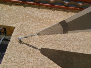 Pointe aluminium Voile d'ombrage triangulaire Serge Ferrari Soltis Perfom 92