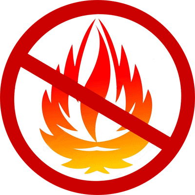 tissu ininflammable degrade