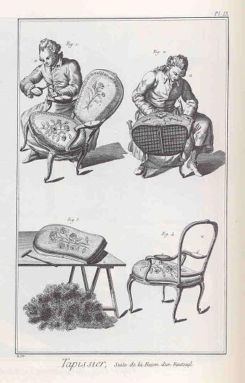 tapissier XVIIIe siecle